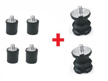 Kit Amortecedores Rosca Fina P/ Motosserra Husqvarna 162 / 61 Antiga