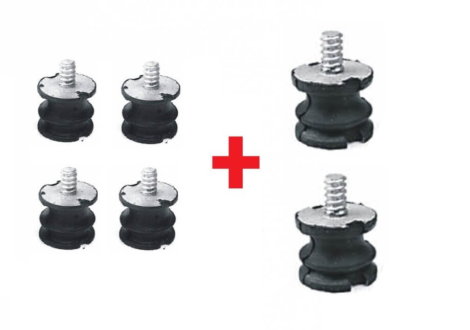 Kit Amortecedores Rosca Grossa P/ Motosserra Husqvarna  61 / 268 / 272