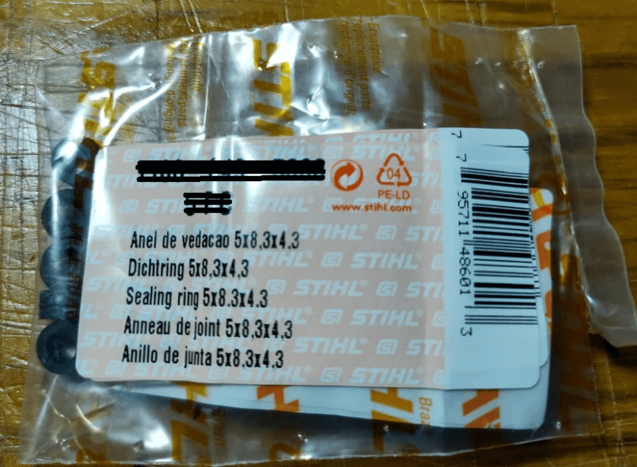 Anel de Vedação da Bomba de Óleo da Motosserra Stihl MS 08 / 08 S - Original STIHL