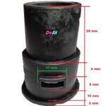 Amortecedor do Suporte do Tubo para Roçadeiras KW 3300 - Tubo de 28 mm
