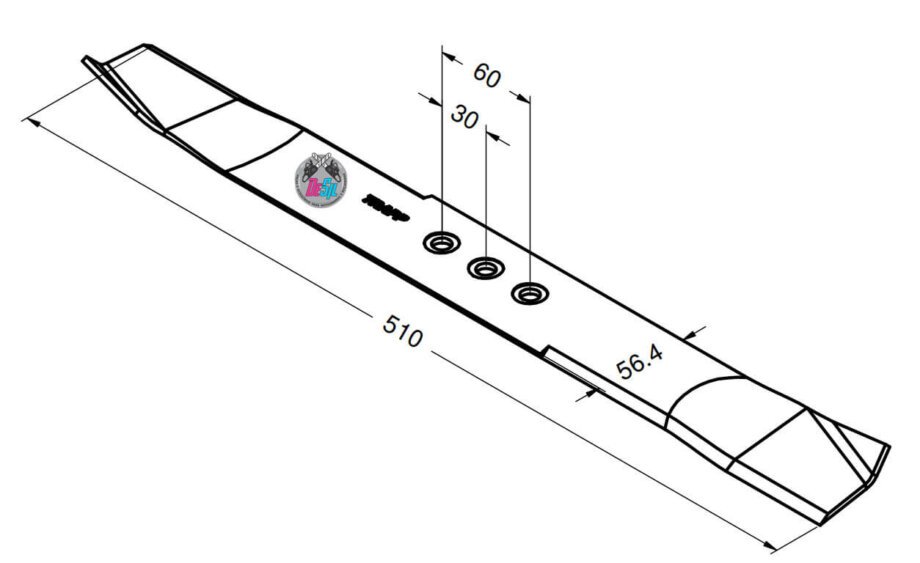 Faca / Lâmina para Cortadores de Grama Trapp JT 55C - Original