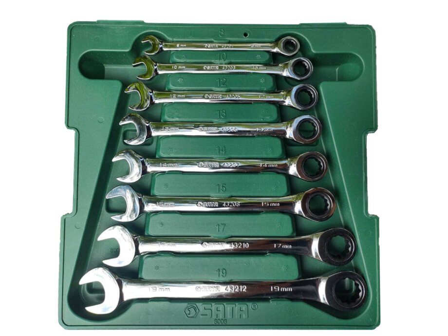 Chave Combinada com Catraca - SATA -  8 Chaves