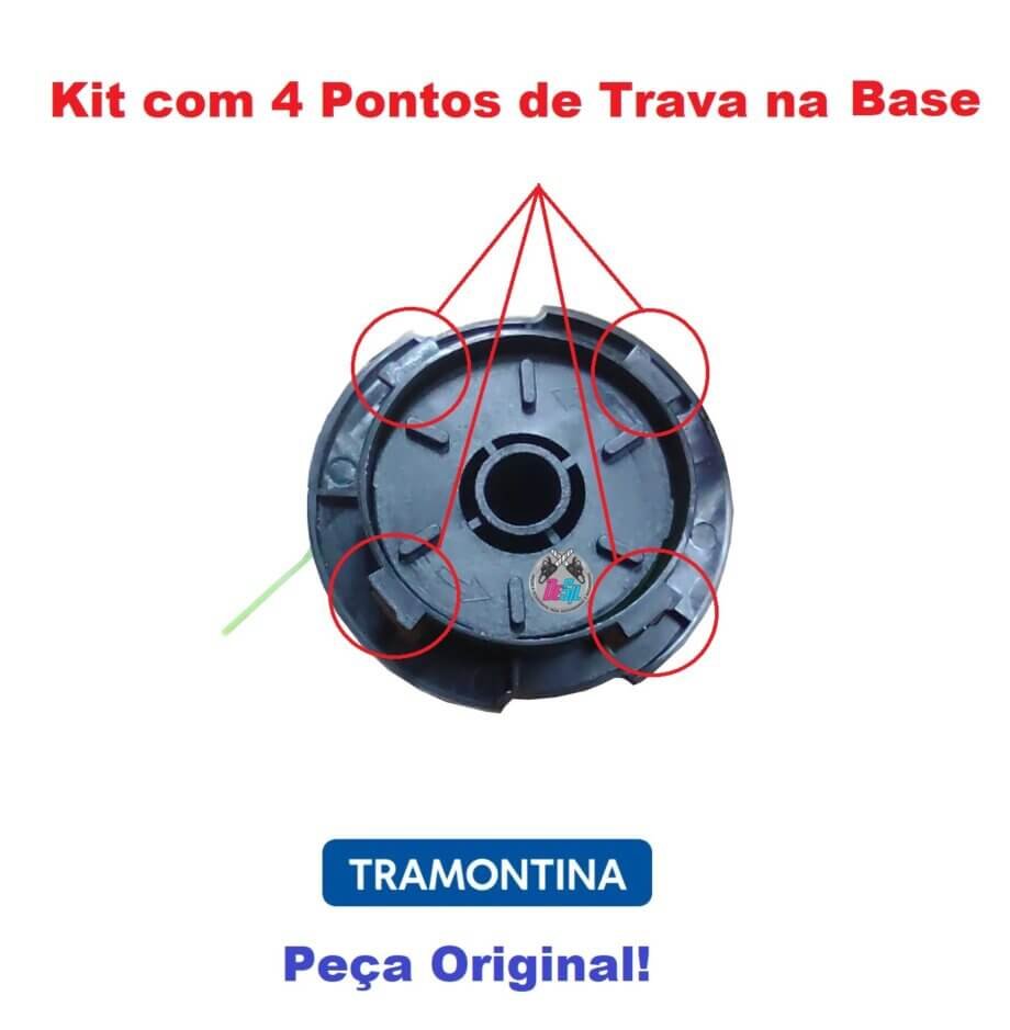 Kit Carretel para Aparador de Grama Tramontina - Tampa, Carretel e Mola - Original!