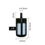 Filtro de Gasolina / Cabeçote de Aspiração - 4,6 mm