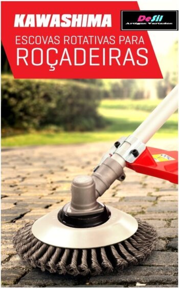 Escova Rotativa de Aço para Roçadeira - Uso Intensivo