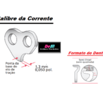 Corrente para Motosserra Stihl MS 250 / 230 - 27 Dentes + 1 Elo - OREGON - Para Sabres de 16"
