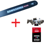Kit Sabre e Corrente Para Motosserras TEKNA / TOYAMA / KAWASHIMA - 18" - 32 Dentes 3/8 1,5mm