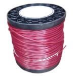 Rolo de Fio de Nylon 3,0 mm Redondo - 1 KG! Para Roçadeiras - Vermelho