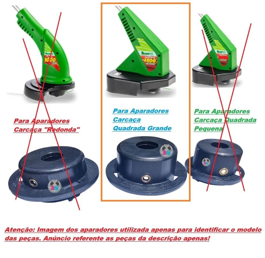 Carretel Completo Aparador de Grama Trapp Master500 Super800