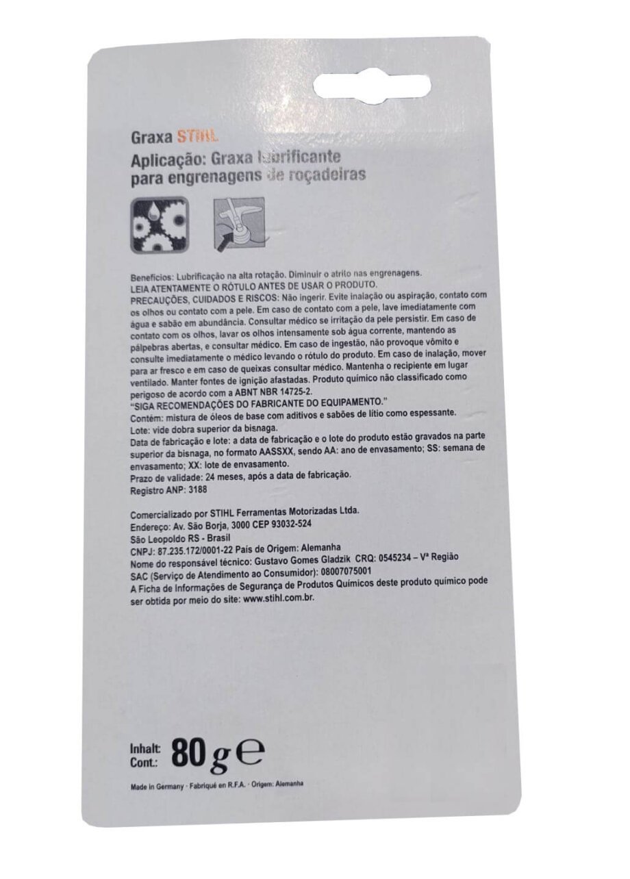 Graxa Original Stihl Para Roçadeiras - Transmissão