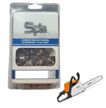Corrente para Motosserra Stihl MS 170 de 22 Dentes  / Facas