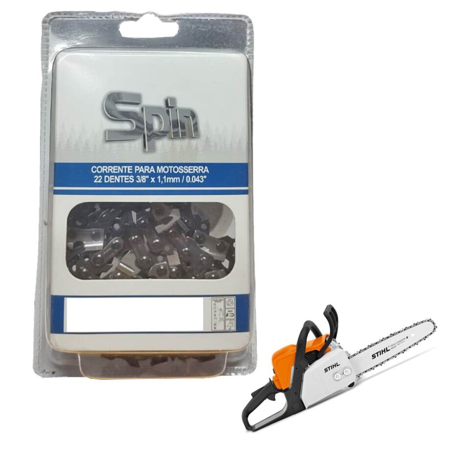 Kit Sabre Rossel e Corrente  para Motosserra Stihl MS 170 - 22 Dentes