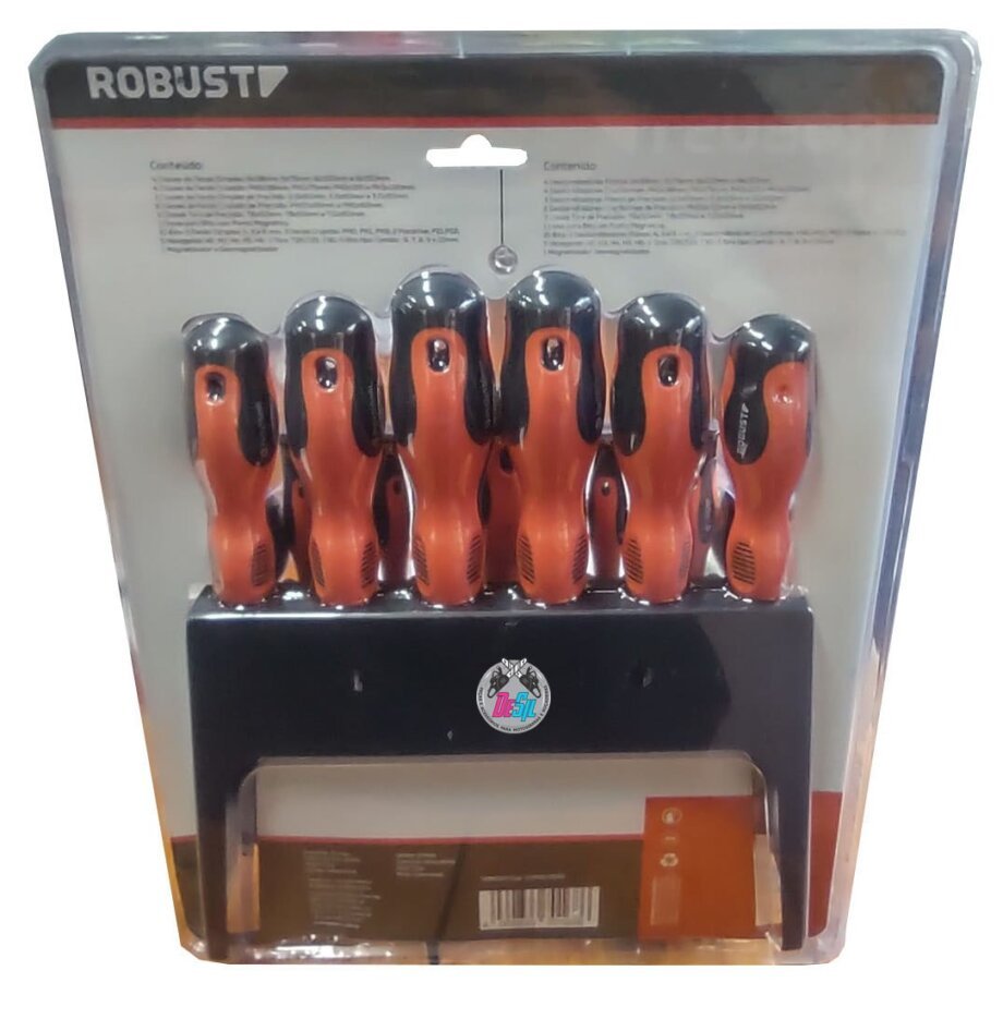 Jogo de Chave Fenda Philips Bits com 39 Peças - Robust