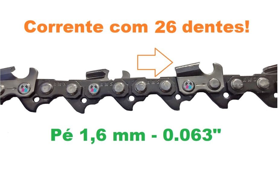 Corrente para Motosserra Stihl com 26 Dentes