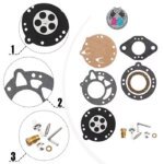 Kit Reparo do Carburador para Motosserra Stihl MS 08 /  Stihl MS 08S - Carburadores Tillotson