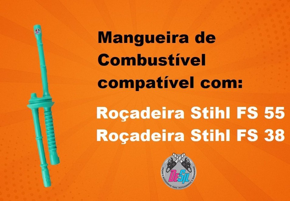 Mangueira de Combustível para Roçadeira Stihl FS 55 FS 38 Mangueira de Combustível para Roçadeira Stihl FS 55 FS 38