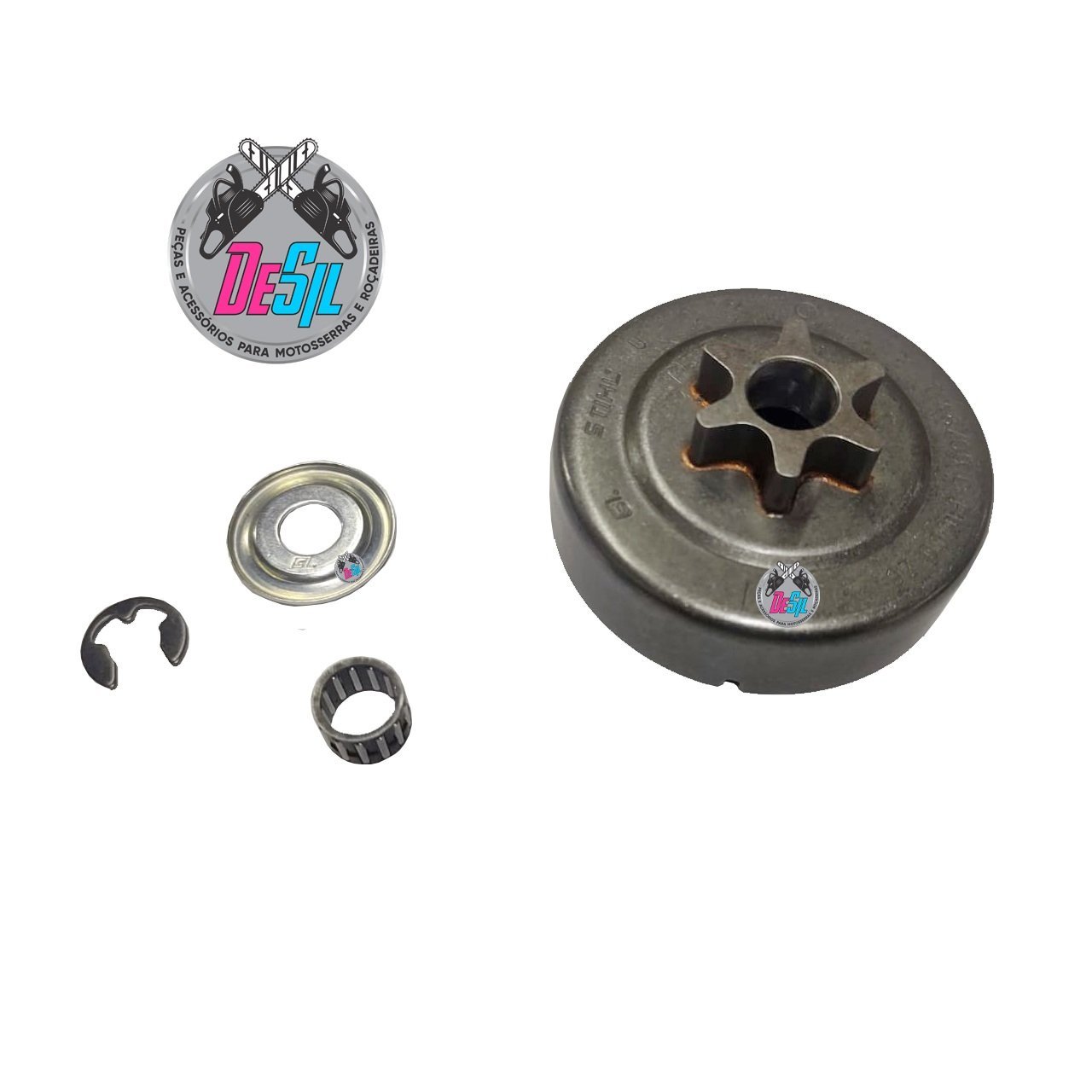 Pinhão para Motosserra Stihl MS 162 MS 172 MS 182 MS 212 com Gaiola e Arruelas - Original Pinhão para Motosserra Stihl MS 162 MS 172 MS 182 MS 212 com Gaiola e Arruelas - Original