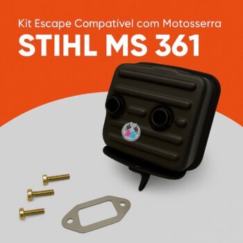 Silencioso Junta e Parafusos para Motosserra Stihl MS 361
